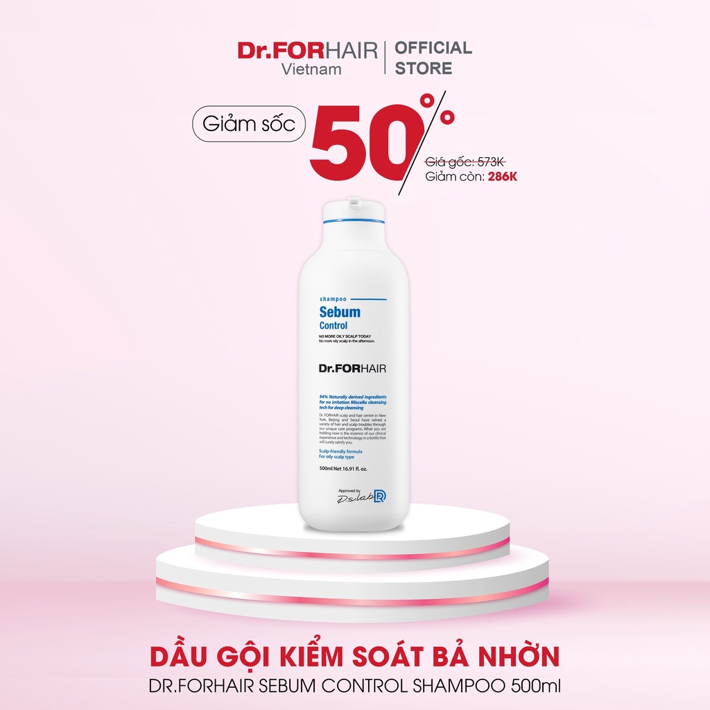 Dầu Gội Kiểm Soát Bả Nhờn Dr.FORHAIR Sebum Control Shampoo 500ml