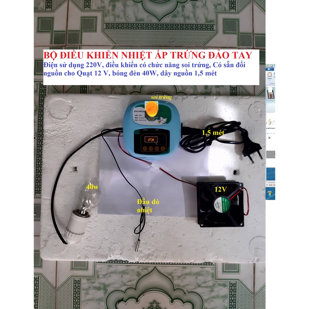 Máy ấp trứng tự làm tại nhà - combo 5 món