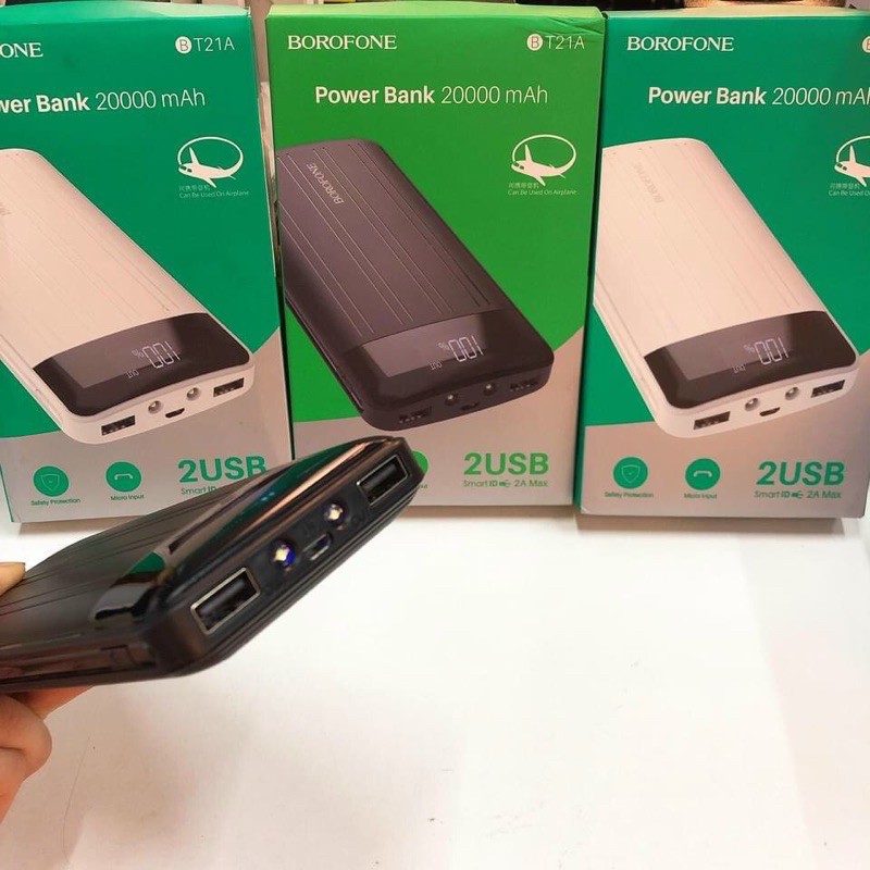 PIN SẠC DỰ PHÒNG CHÍNH HÃNG CAO CẤP BOROFONE  BT21A 20.000mAh (BIN STORE 24H )