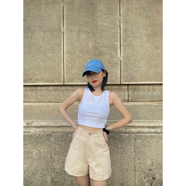 Áo croptop sát nách trơn 4 màu (Freesize)