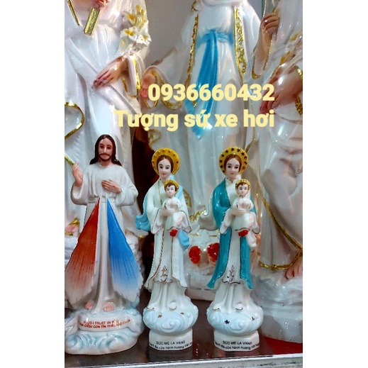 Tượng gốm sứ mini tượng để xe hơi - tượng công giáo