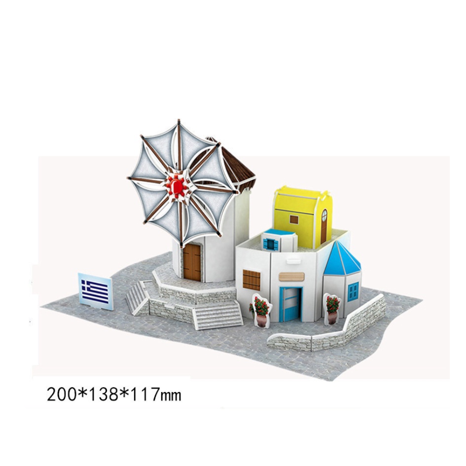 Kiến trúc Nhà Hy Lạp - Mô hình nhà giấy 3D