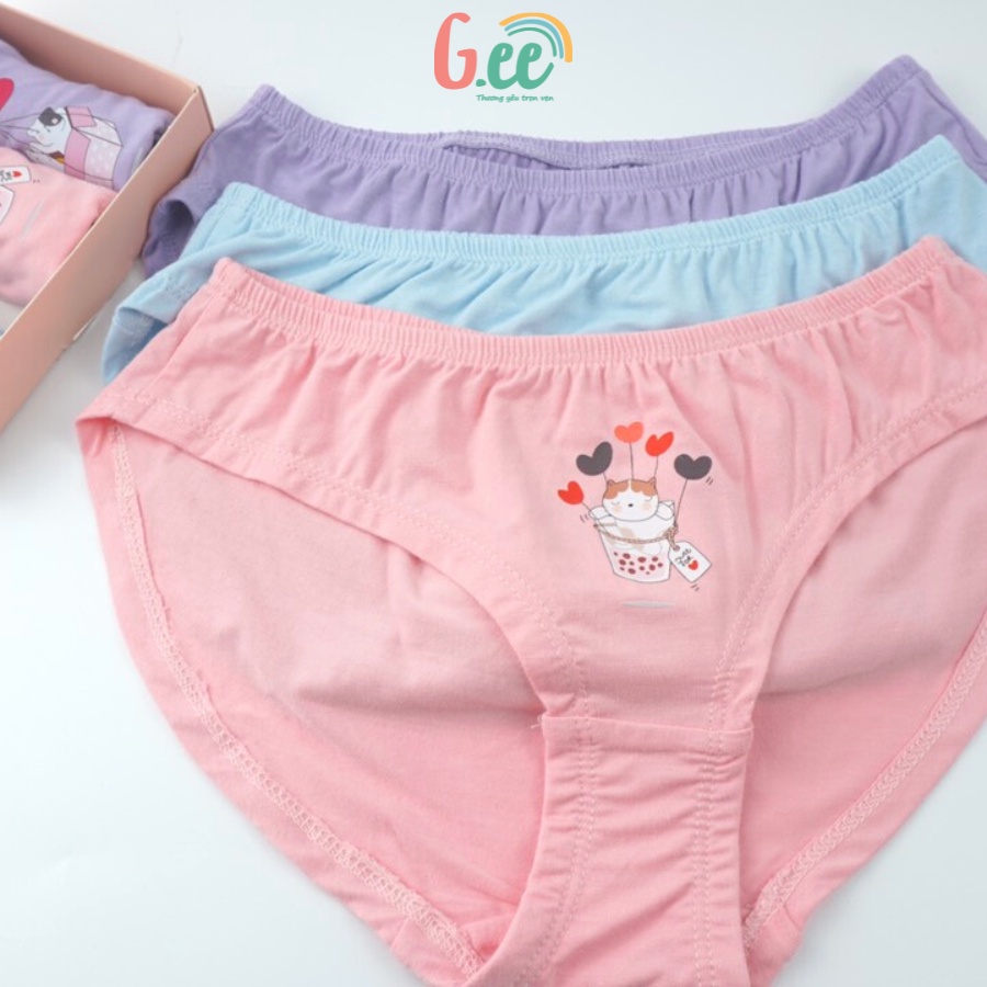 Quần chip bé gái, set 3 CHIP TAM GIÁC sợi tre mềm mát, vô cùng dễ chịu