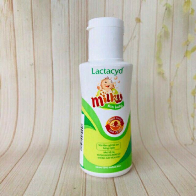 60 ml Chai sữa tắm em bé lactacyd milky 60ml (tiện lợi khi đi du lịch)