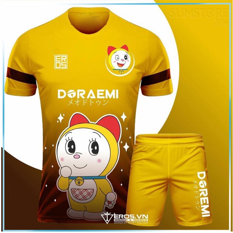 Áo Bóng Đá Kute Doremi Độc Lạ - Bộ Quần Áo Bóng Đá Nam Nữ Mới Nhất