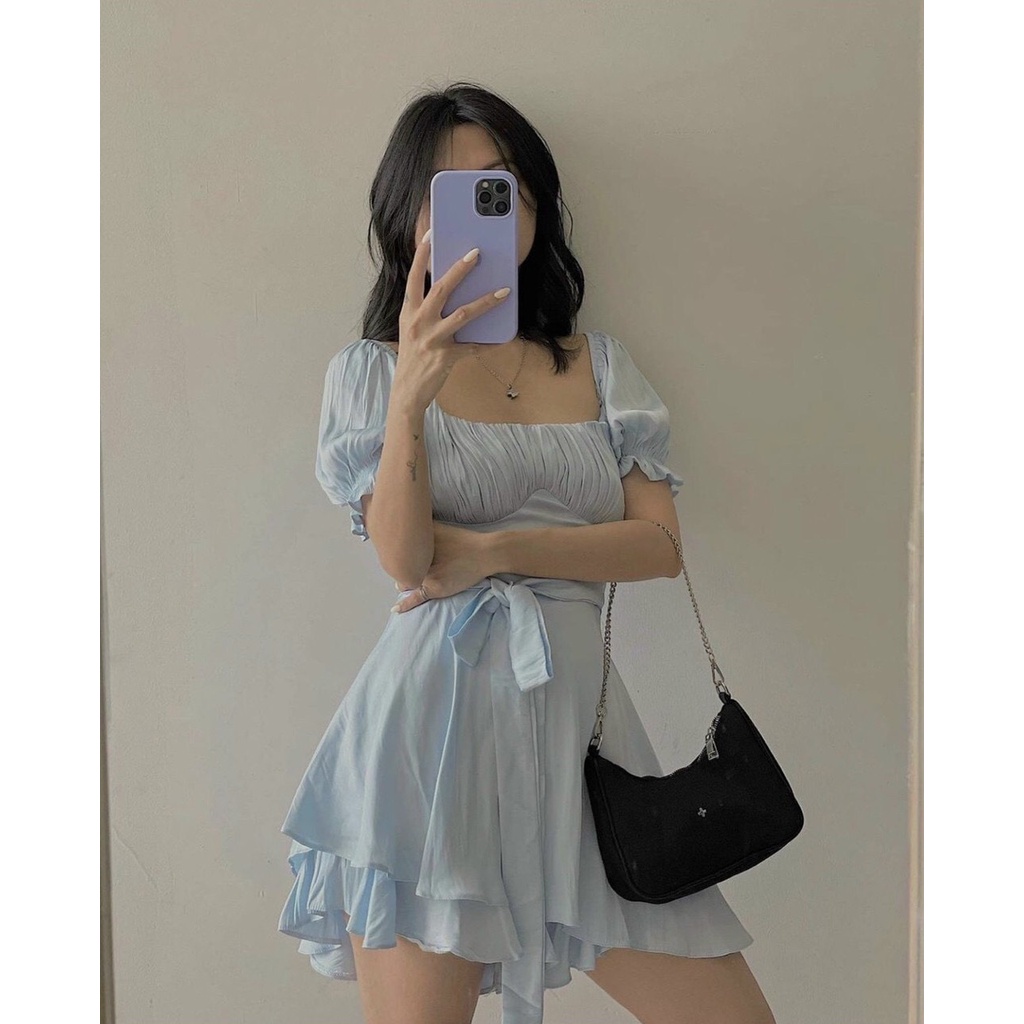 Jumpsuit xếp ly ngực thắt nơ eo bèo tầng phong cách sexy  KÈM ẢNH THẬT  BAO KIỂM ❌