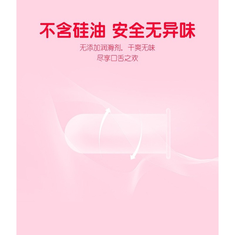 Bao cao su quan hệ bằng miệng Oral Sex ,Ít gel - hương dâu tây ngọt ngào hộp 10 cái