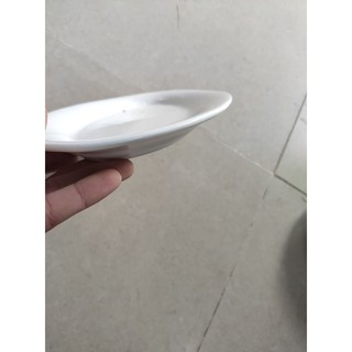 sét 5 đĩa sứ trắng tròn