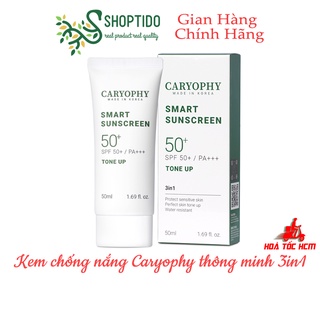 Kem chống nắng Caryophy thông minh, 3 in 1 bảo vệ da, ngừa mụn giảm thâm hiệu quả NPP Shoptido