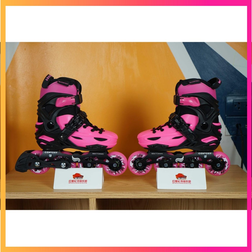 Giày Patin Centosy Kid Pro 2 Hồng Tặng kèm túi đựng giày patin+bảo hộ tay chân+mũ bảo hộ patin cao cấp+Khóa học tn