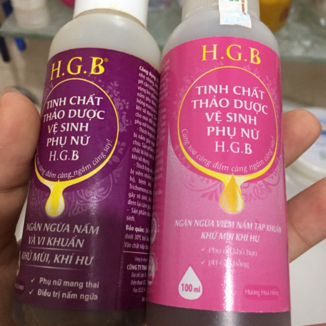 Dung dịch vệ sinh phụ nữ HGB- combo 2 lọ