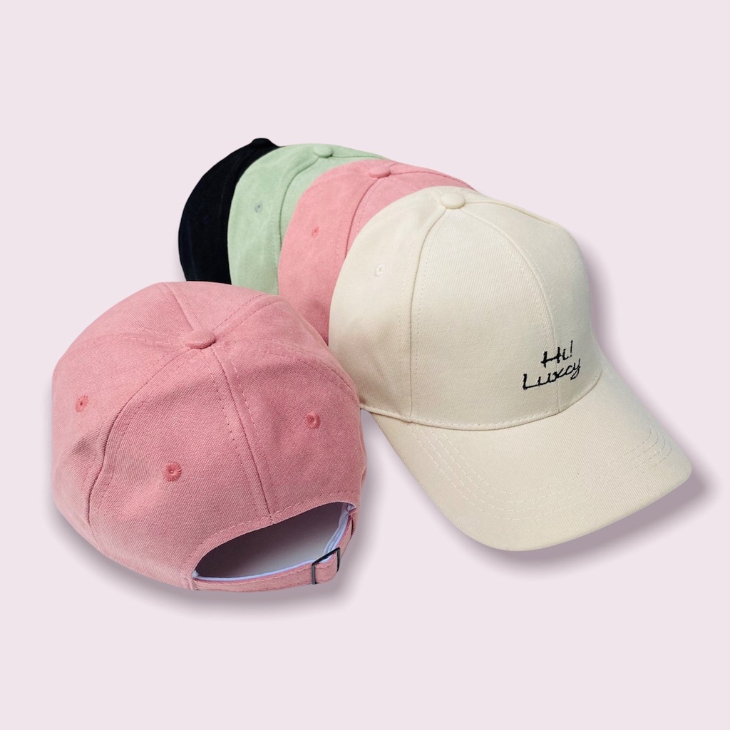 Nón lưỡi trai nhung nón kết thêu chữ Lucxy phong cách Ulzzang unisex nam nữ cực hot