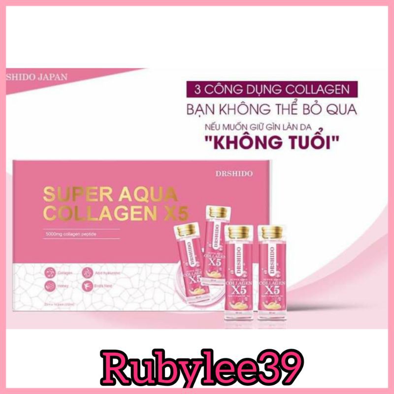 [Chính hãng] NƯỚC UỐNG COLLAGEN X5 SUPER AQUA - COLLAGEN X5 DẠNG NƯỚC