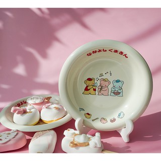 Đĩa sứ band nhạc gấu nhật bản 21*3cm