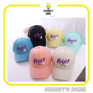 Mũ nón lưỡi trai fruit nhiều màu sắc phong cách hàn quốc dành cho bé trai và bé gái 3-8 tuổi n0001