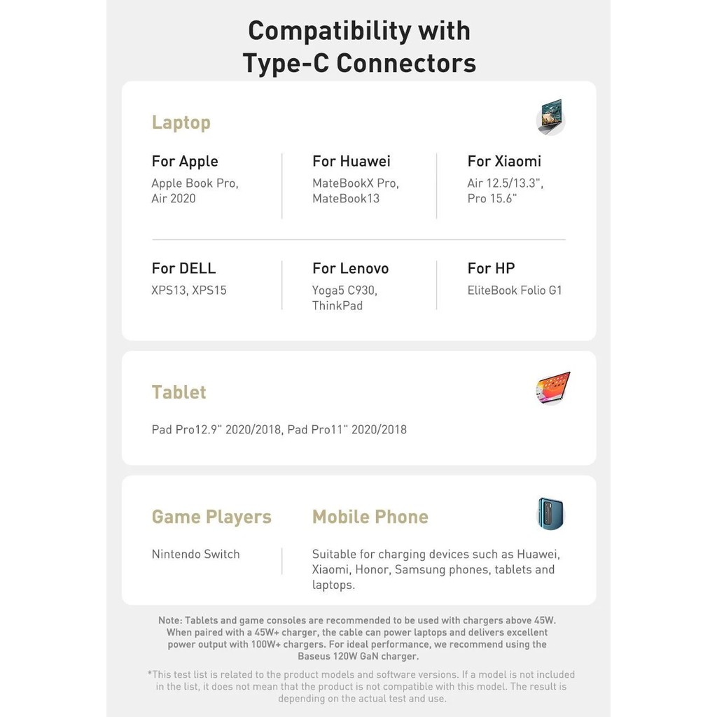 Cáp sạc nhanh và truyền data Baseus Cafule Series Metal TypeC to TypeC 1M / 2M 100W (Màu Random)