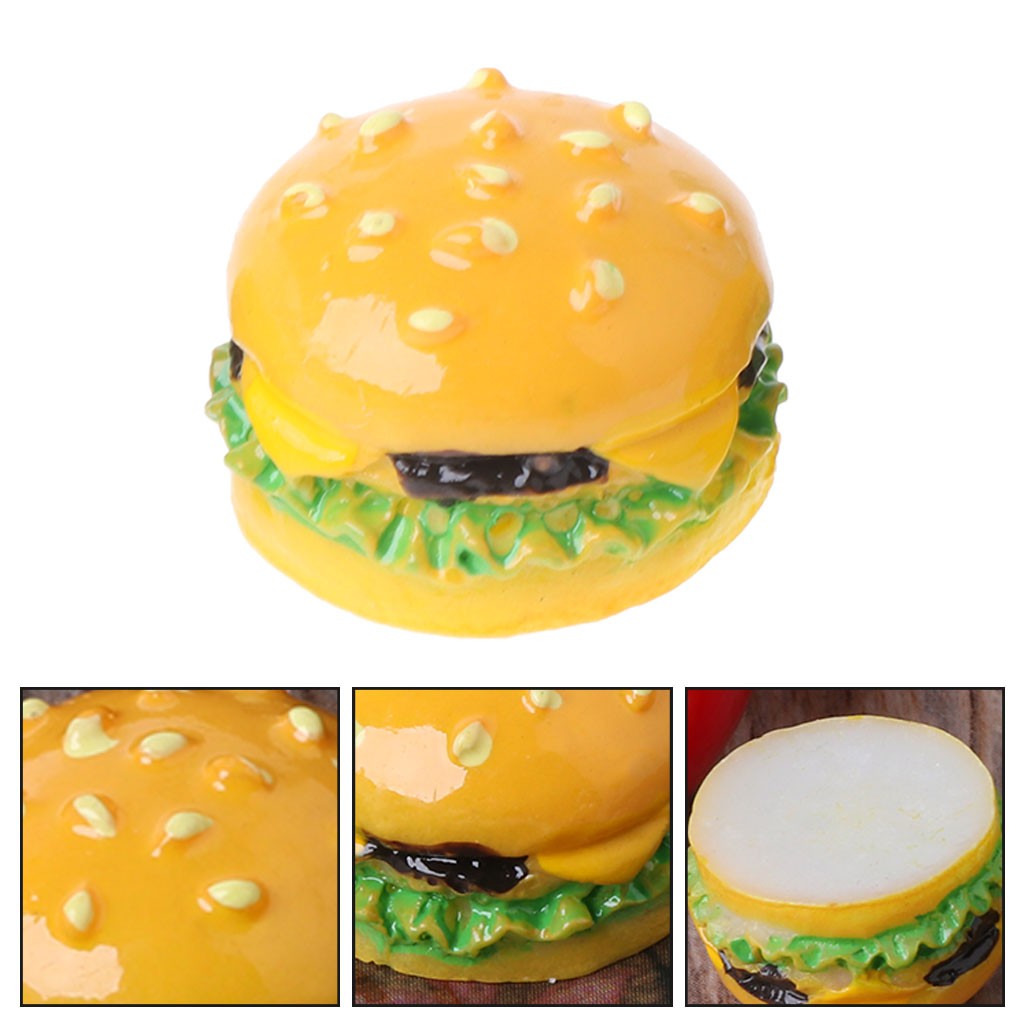 Mô hình thức ăn hamburger tỉ lệ 1 : 12 tự làm trang trí nhà búp bê