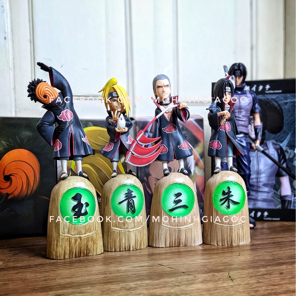 Bộ Mô hình nhân vật Akatsuki - Nagato , Tobi , Konan , Orochimaru , Itachi anbu , Kisame , Deidara , Sasori .. Naruto