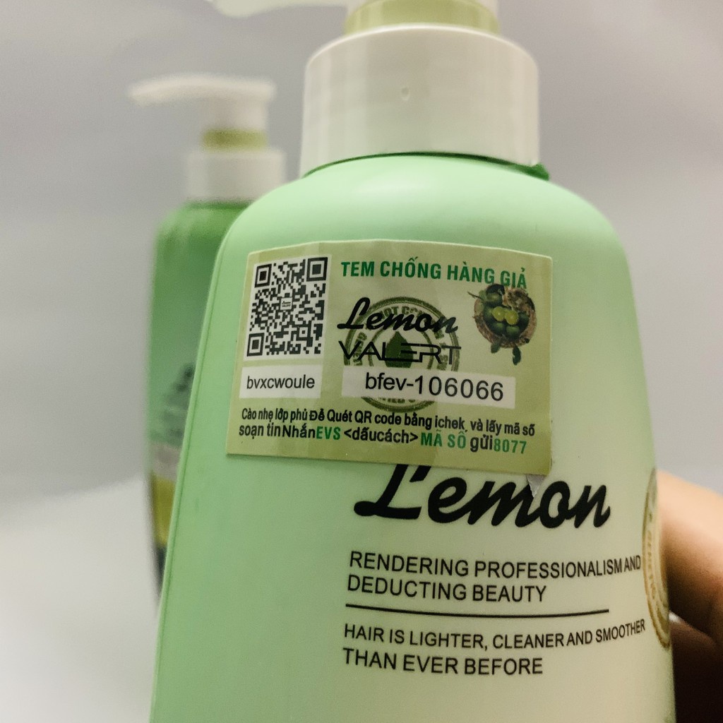 Cặp Dầu Gội Xả LEMON VALERT CHANH & HOA BƯỞI 750Ml. Phục Hồi Hư Tổn,Ngăn Gàu, Nấm, Kích Thích Mọc Tóc Hàng Chính Hãng