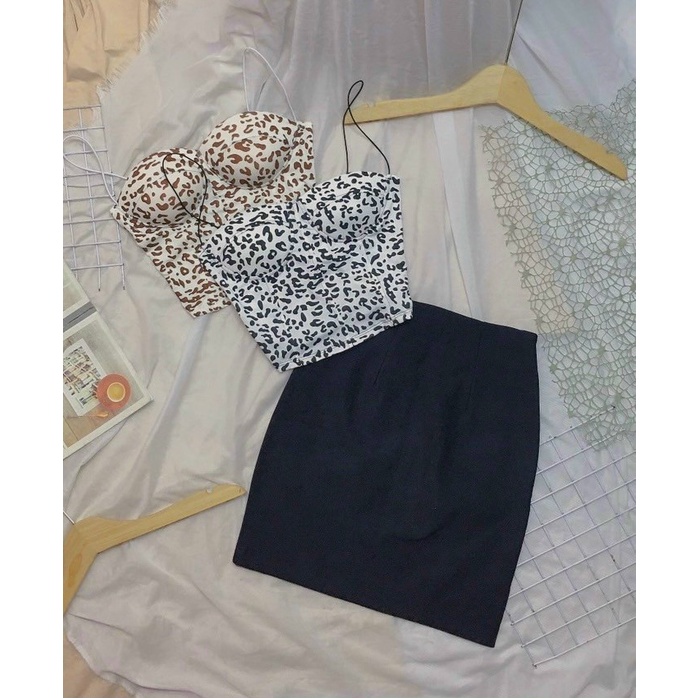 Áo hai dây hoạ tiết beo vằn cúp ngực xịn ☘️☘️☘️☘️Tv alohashop91