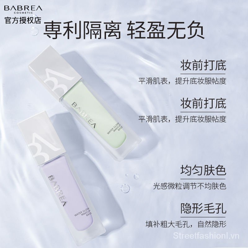 Kem lót trang điểm BABREA dưỡng ẩm kiềm dầu làm sáng da che phủ lỗ chân lông chính hãng | BigBuy360 - bigbuy360.vn