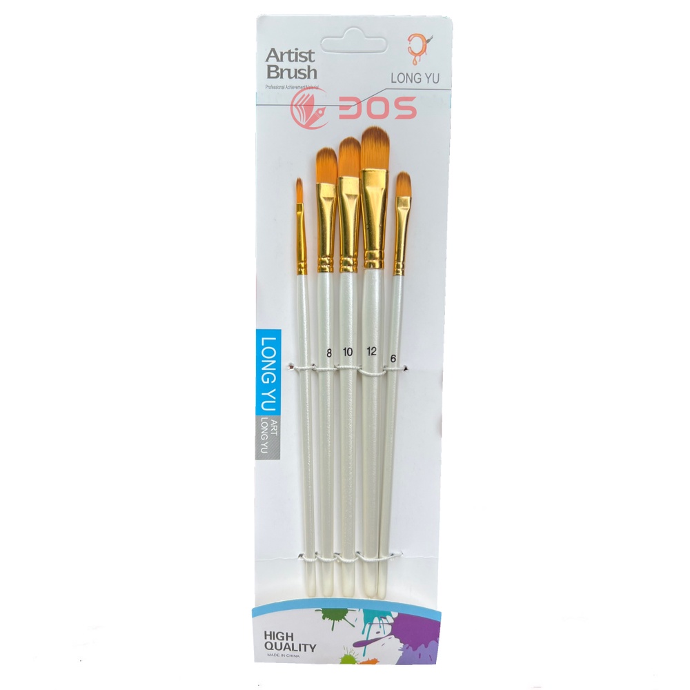 Bộ Cọ Vẽ Bàu 5 Cây Chuyên Nghiệp Artist Brush - Dùng Cho Màu Nước/Bột/Sơn Acrylic 30S Store M326-5 Màu Trắng