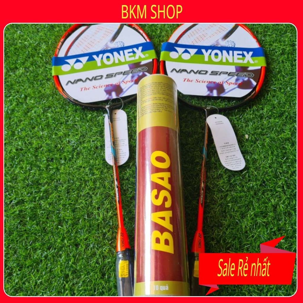 Đôi vợt cầu lông yoonex 2 chiếc tặng 1 hộp cầu ba sao và bao vợt