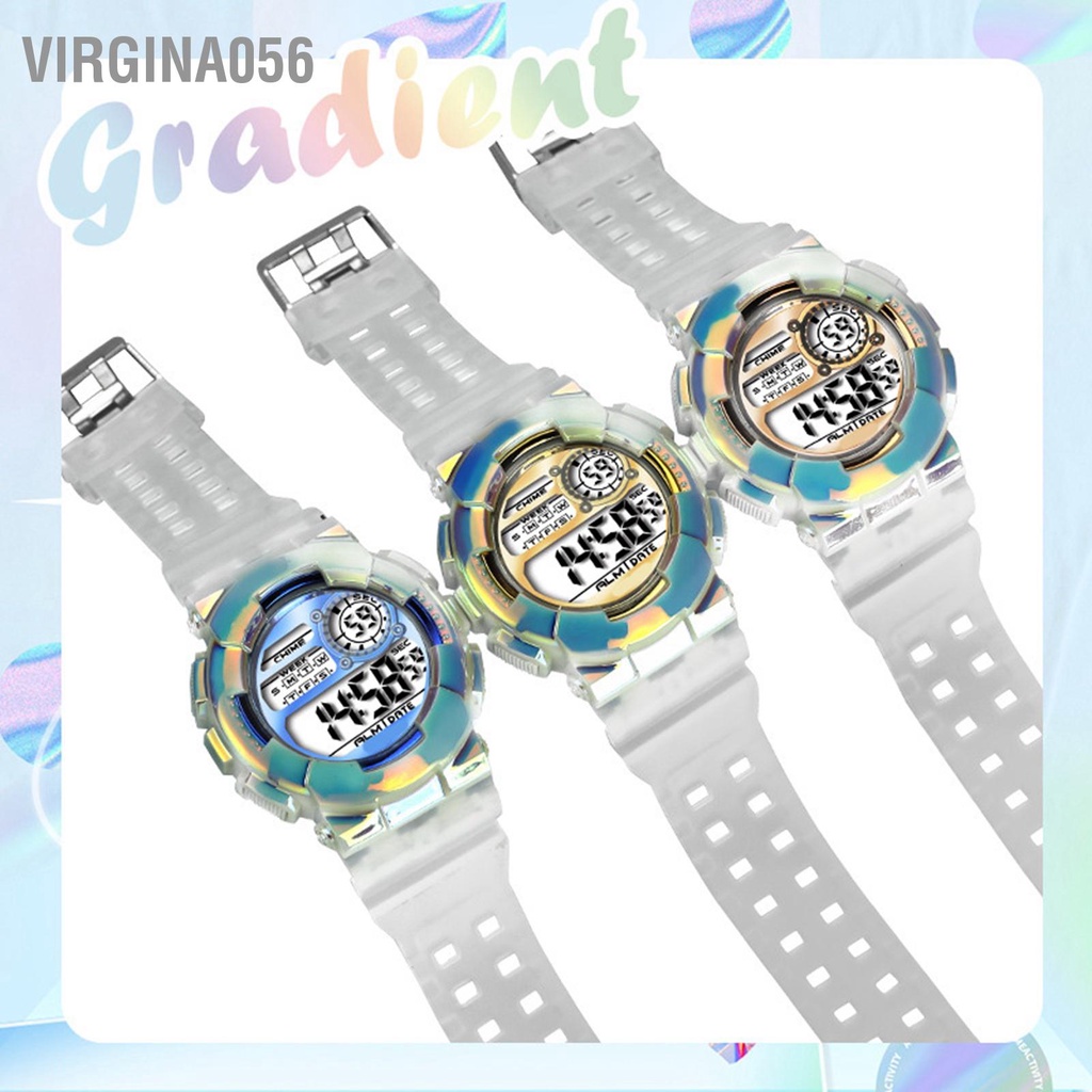 Đồng Hồ LED Thể Thao Điện Tử Đa Năng Chống Nước Trong Suốt Trọng Lượng Nhẹ Cho Nam Nữ