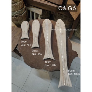 Cá gỗ trang trí treo ban công nhiều kích cỡ