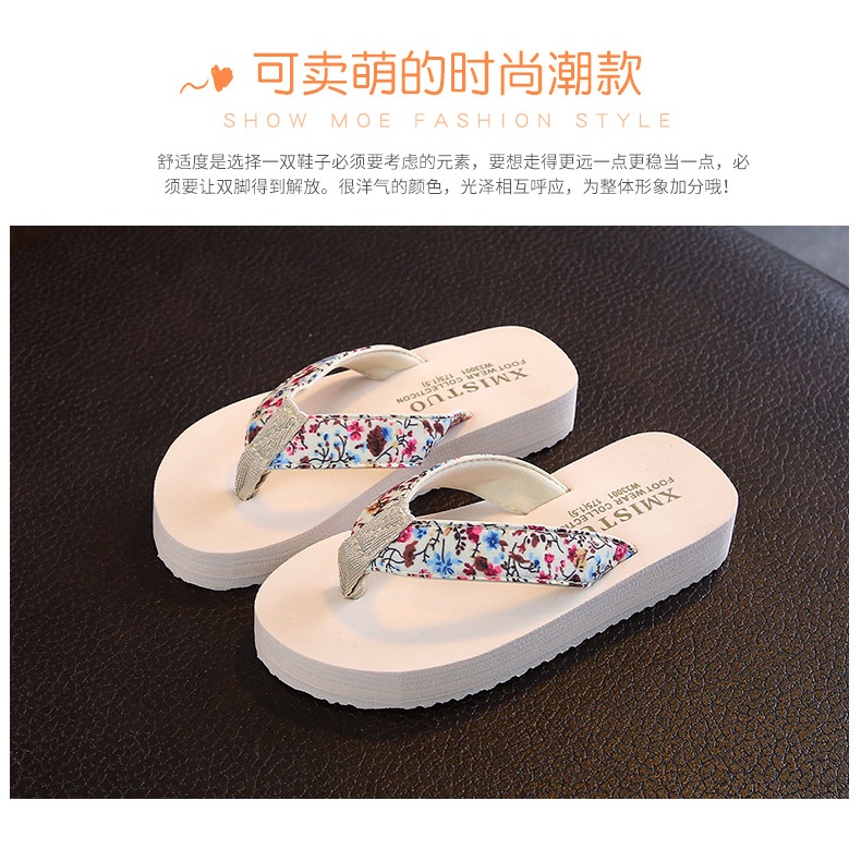Dép Kẹp Bé Gái Thời Trang Đế Xốp Siêu Nhẹ Chống Trơn Trượt Cực Xinh Size 24 - 33