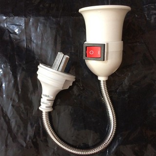 Đuôi đèn có công tắc 20cm uốn cong - 000575