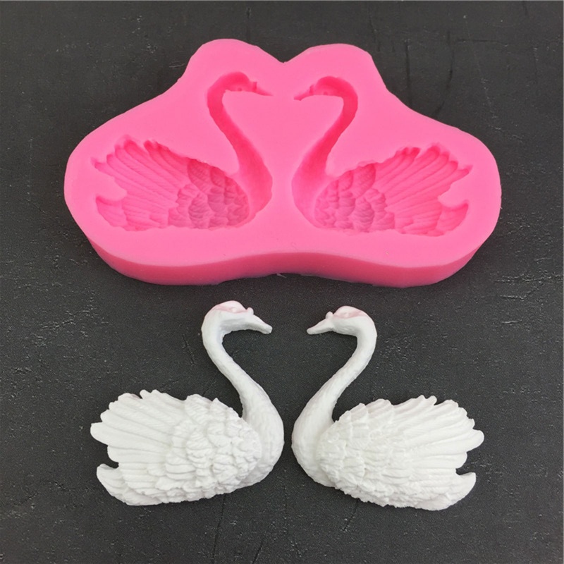 Khuôn Silicone Tạo Hình Thiên Nga Trang Trí Bánh
