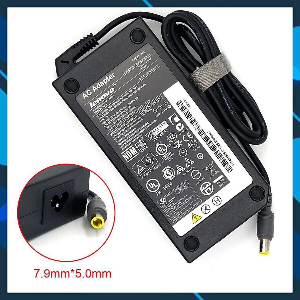 SẠC LAPTOP LENOVO 20V - 8.5A 170w  LENOVO IBM Thinkpad W520 W530 - CHÂN KIM TO VÀNG