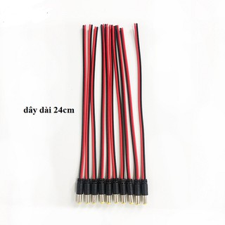 Jack DC 5.5 2.1 đực cái có dây 24cm