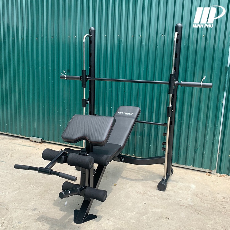 Ghế Tập Tạ Đa Năng Power Rack M-222P Với Nhiều Bài Tập Như Đẩy Ngực, Gập Bụng, Tập Gánh Tạ, Móc Chân,...