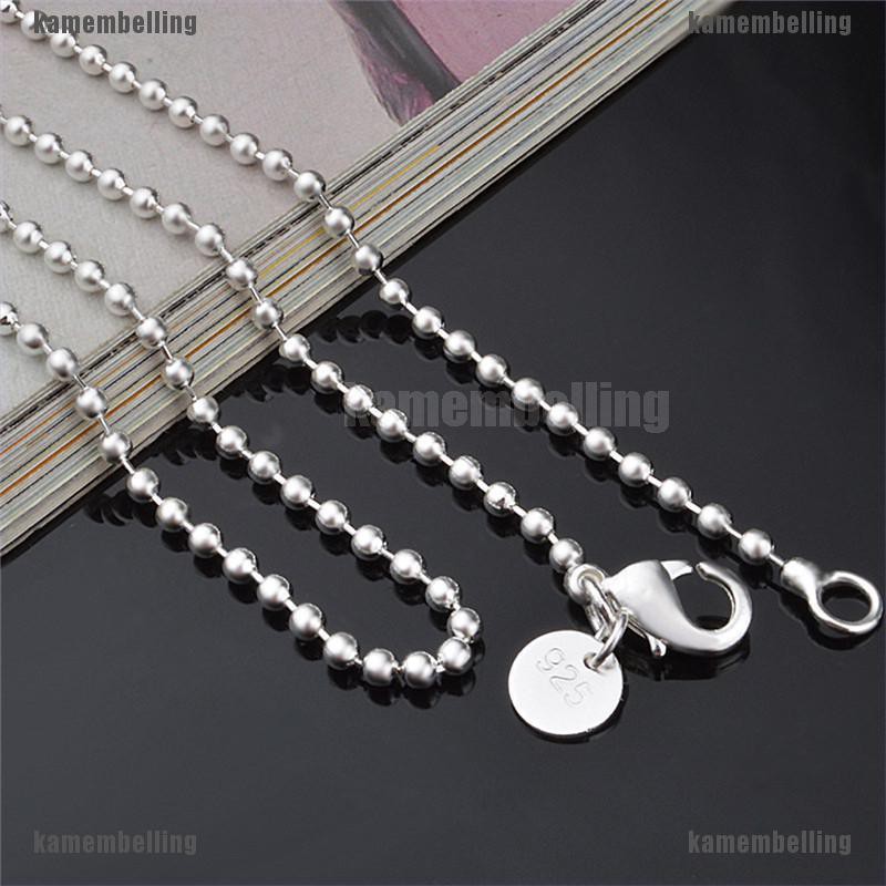 Chuỗi Hạt Tròn Mạ Bạc 2.4MM Dành Cho Nam Và Nữ