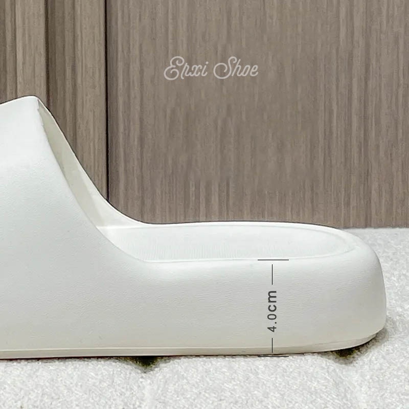 Oeggeo shop Dép Đi Trong Nhà Đế Dày Màu Trơn Chống Trượt Cho Nam Và Nữ