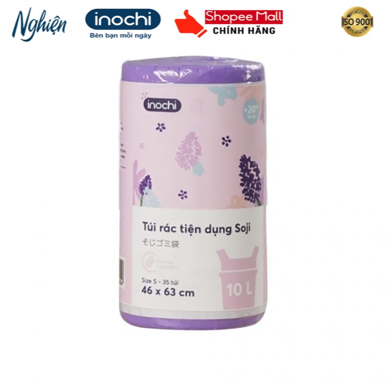 Túi Đựng Rác, Túi Rác Hương Chanh, Hương Lavender Tự Huỷ Có Quai Tiện Dụng, Dạng Cuộn Loại 10L 25L 50L