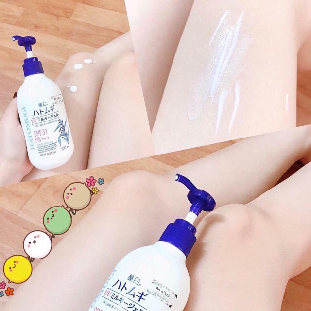 SỮA DƯỠNG THỂ TRẮNG DA CHỐNG NẮNG HATOMUGI SPF31 PA+++