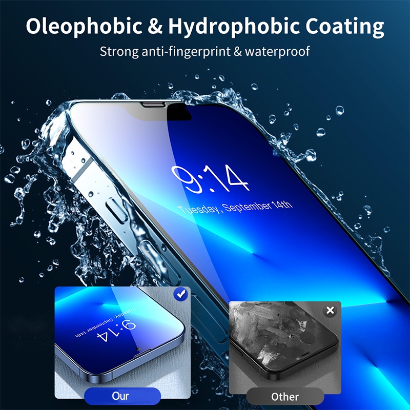 [1/2 Pcs for iphone 13 Series 9D Screen Tempered Glass Film] [Scratch-Resistant &amp; Waterproof and Fingerprint-proof Tempered Glass Screen Protector Compatible with for iphone13, for iphone13 Mini, for iphone13 Pro, for iphone13 Pro Max]