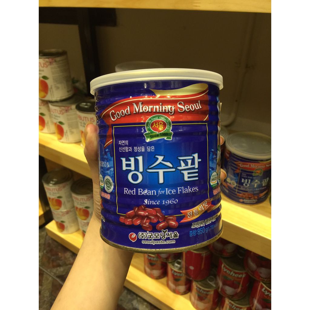 [GIÁ SỈ] Đậu Đỏ Hàn Quốc Good Morning Seoul Lon 850g