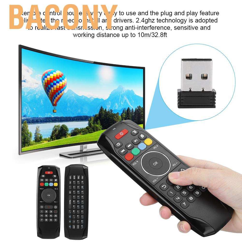 Bacony Wireless 2.4G Remote Control Keyboard Mouse 2in 1 With USB Receiver For TV Box