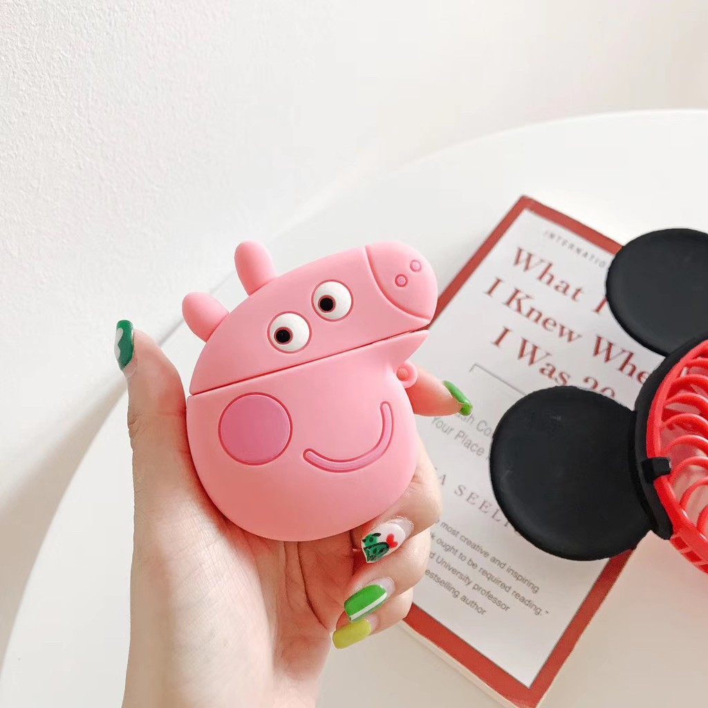 Super cute peppa pig apple Airpods Shockproof Cover Earphone Cases Protector Case