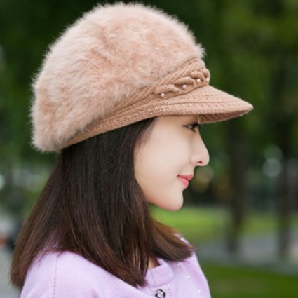 Mũ nồi len có vành phong cách Hàn, mũ len mùa đông cao cấp, mũ bê rê len thời trang