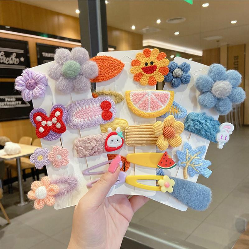 Set Kẹp Tóc Dễ Thương Phong Cách Hàn Quốc 2020 Dành Cho Bé