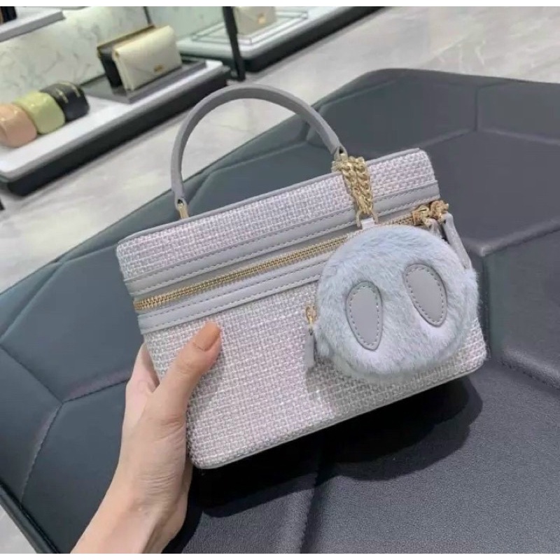 Túi cốp mũi heo có quai xách và dây đeo chéo- clip shop tự quay