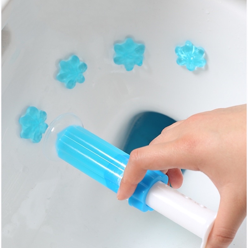 Gel Làm Sạch Khử Mùi Bồn Cầu/Toilet Hình Hoa Hương Thơm Dễ Chịu Cho Nhà Vệ Sinh