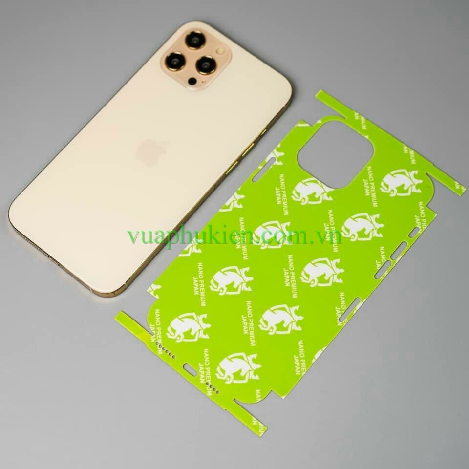 Dán PPF mặt sau 4 lớp trong suốt cao cấp Nano Premium JAPAN cho iPhone 12/12 Pro/12 Pro Max SM