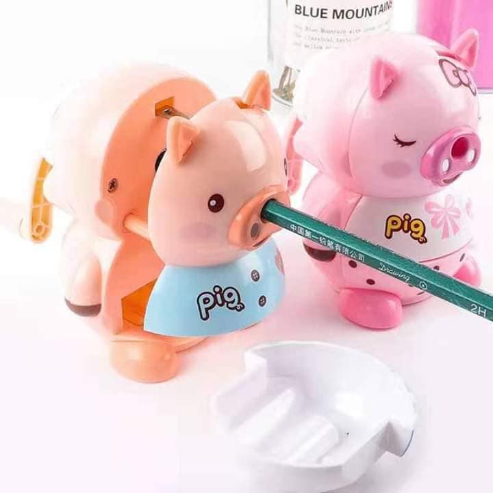 Gọt bút chì quay tay hình heo peppa pig