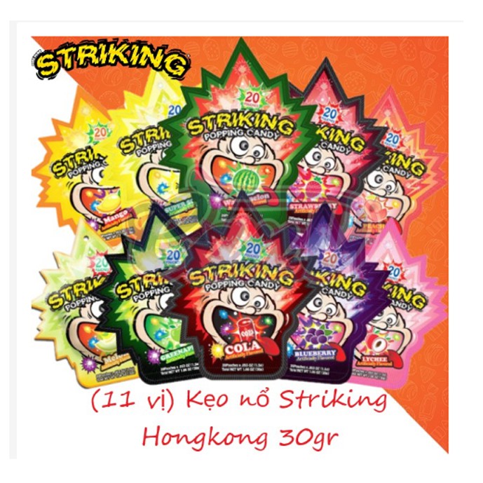 [Siêu rẻ] Kẹo nổ Striking Hongkong 30gr - Hàng nhập khẩu Công ty